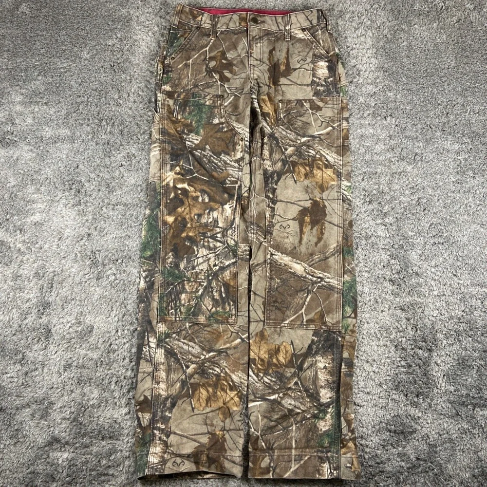Vintage Carhartt Double Knee Realtree Camo Pant M 30x32 Brown Relaxed 101821-977